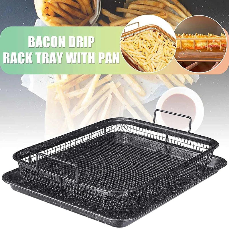 Copper Baking Tray Oil Frying Baking Pan Non-stick Chips Basket Baking Dish Grill Mesh Barbecue Tools Cookware For Kitchen