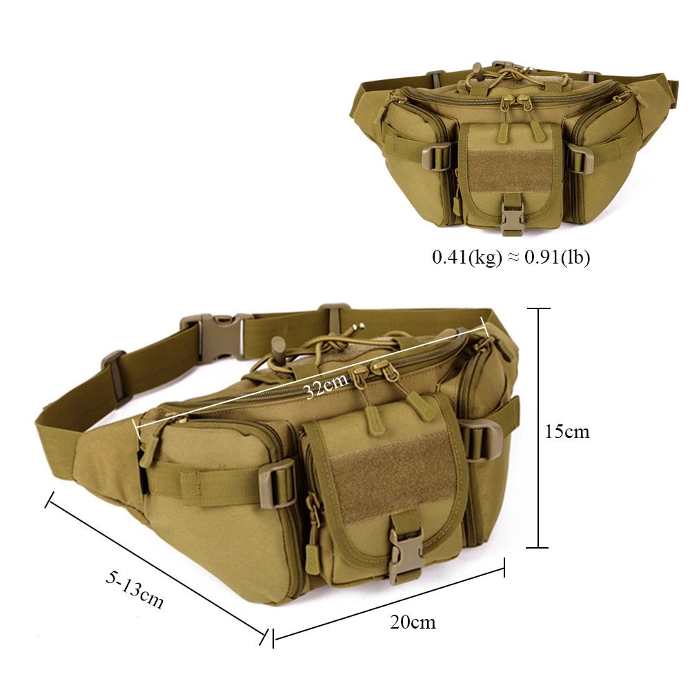 Tactical Waist Bag Waterproof Fanny Pack Hiking Fishing Sports Hunting Bags Outdoor Camping Sport Molle Army Bag Military Borse