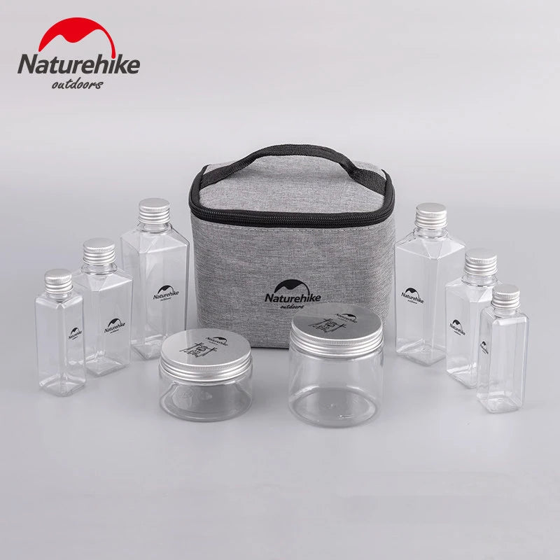 Naturehike Camping Portable Spice Cruets Seasoning  Jar Pouch Condiment Bottles Set Container BBQ Organizer For Outdoor Picnic