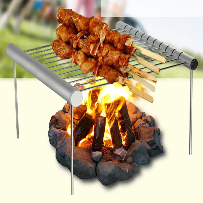 Folding Portable Stainless Steel BBQ Grill BBQ Grill Mini Pocket BBQ Grill Barbecue Accessories For Home Park Use