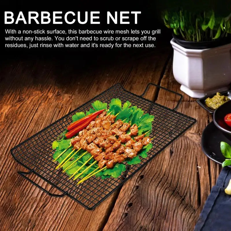 Carbon Baking Net Stainless Steel Barbecue Carbon Baking Grill Net Portable Barbecue Grilling Basket BBQ Net Grilling Gifts BBQ
