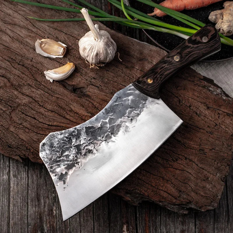 5CR15 Handmade Chopping Cleaver Butcher Knife High Carbon Steel Kitchen Chef Knife Sets Forged Blade Cooking Knives Set Cleaver