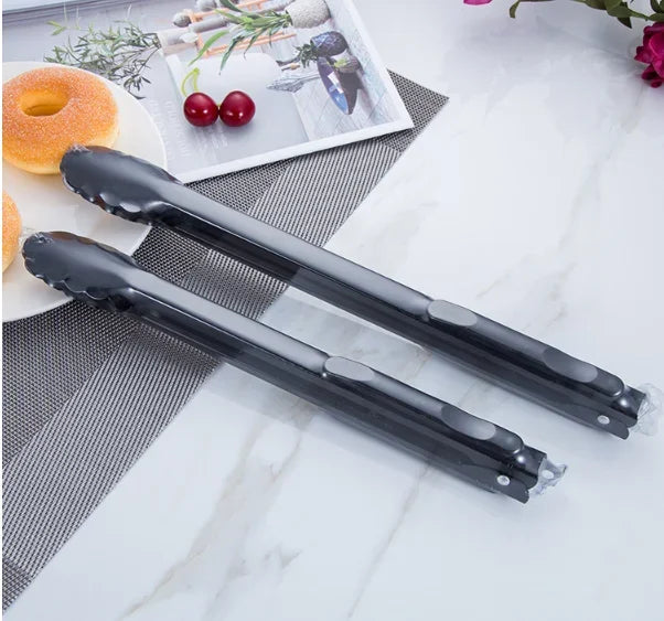 1PCS 9/12/14 inch Stainless Steel Food Tongs Barbecue Tong Bread  BBQ Salad Tongs Cook Party Buffet Clip Kitchen Accessories