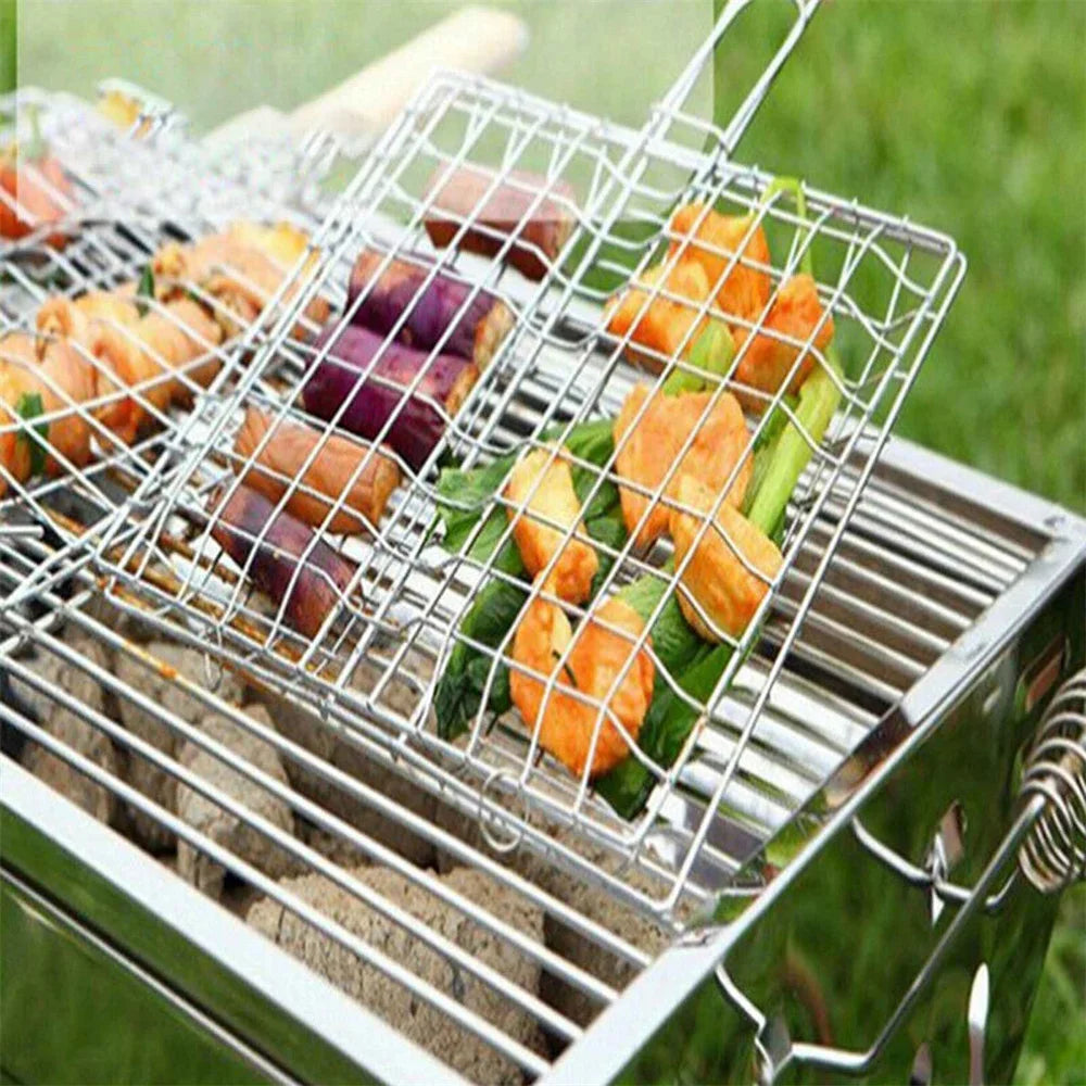 1~10PCS Non-Stick Grilling Basket Grill Mesh Mat Meat Vegetable Steak Picnic Party Barbecue Tool Heat Resistant Grill Sheet
