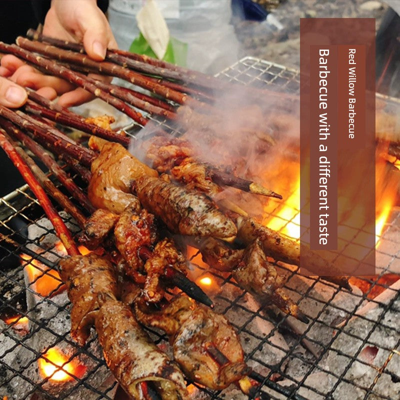Xinjiang Red Willow Barbecue Skewer Mutton Skewers Red Willow Branches Wood Stick Barbecue Big Skewers Red Willow Wood Skewers Kebabs Sticks