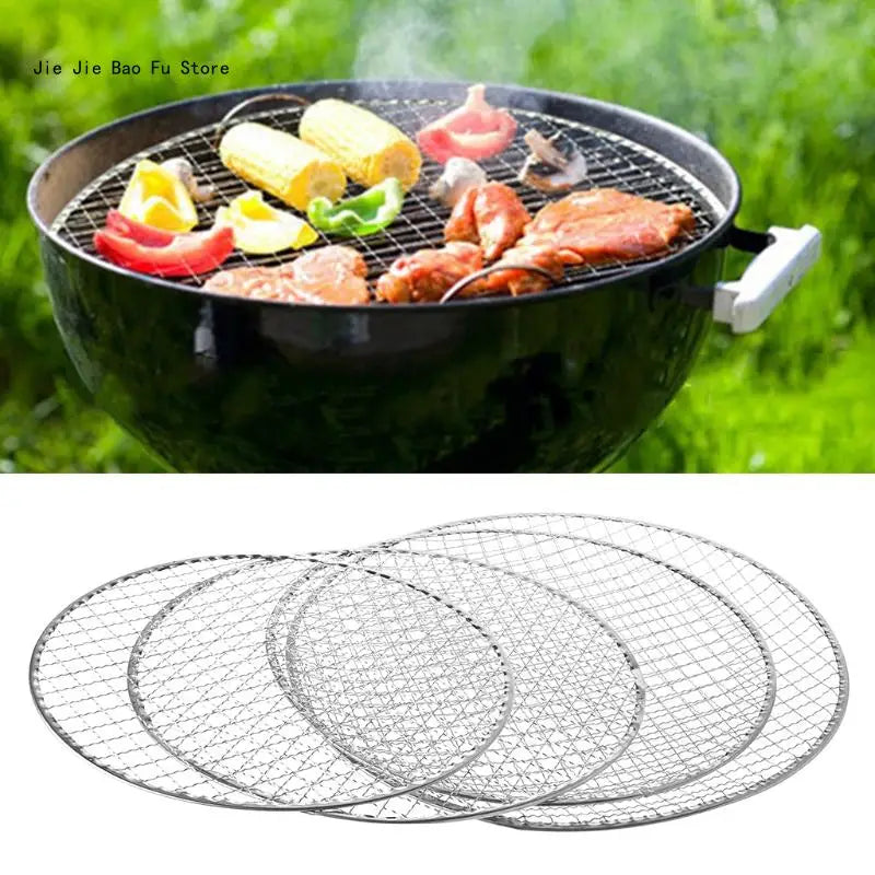 E8BD Disposable BBQ Barbecue Grill Basket Mesh Wire Net Meat Fish Vegetable Tool Hot